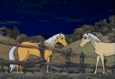 Смотреть онлайн мультфильм о лошадях «Серебряный конь» серия 8 - Отблеск Золота