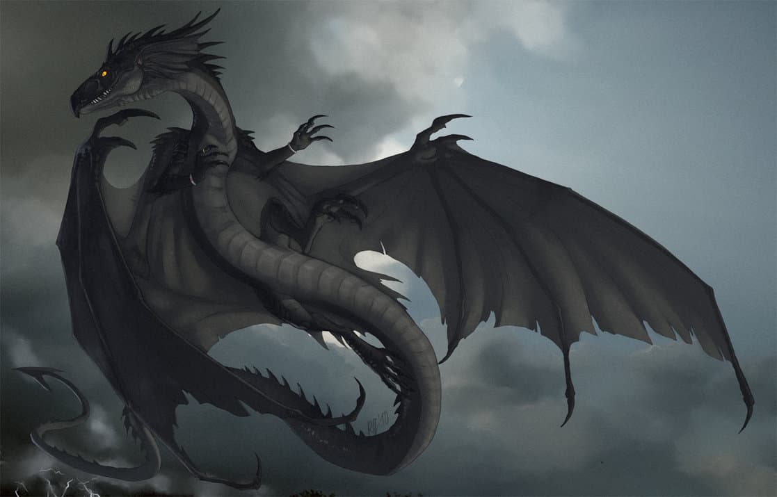 Черный дракон без крыльев
