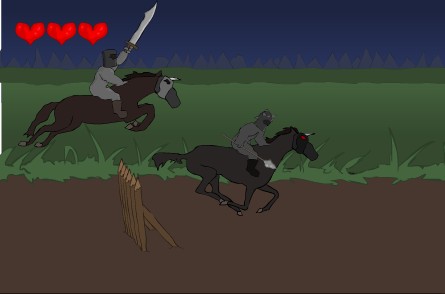 Рыцарь против рыцаря. Онлайн игра с лошадью