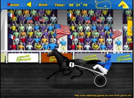 Гонки на колесницах. Онлайн игра про лошадей.