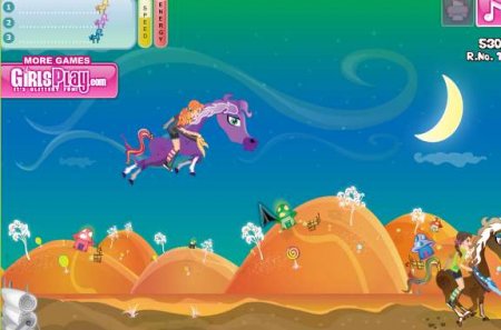 Скачки на пони. Онлайн игра про лошадей.
