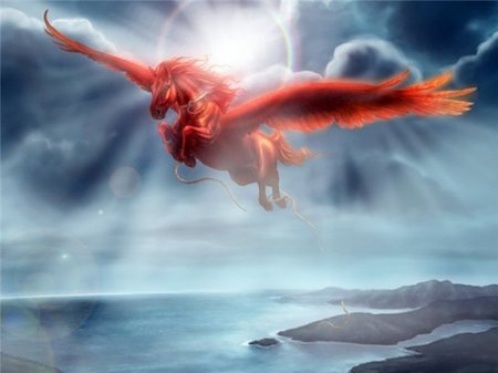 Рисунок рыжего Пегаса