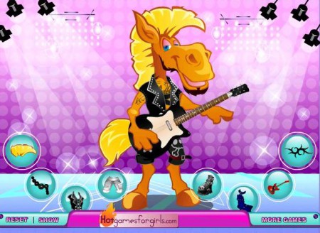 Конь рок-звезда. Онлайн игра про лошадей