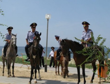 Криминальные скачки на лошади на севере Казахстана
