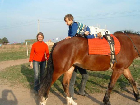 Занятие по иппотерапии