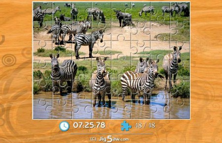 Мозаика африканские зебры. Онлайн игра про лошадей