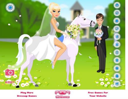 Невеста на лошади. Онлайн игра про лошадей