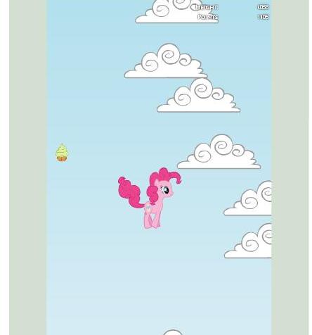 Пинки Пай в облаках. Онлайн игра про лошадей