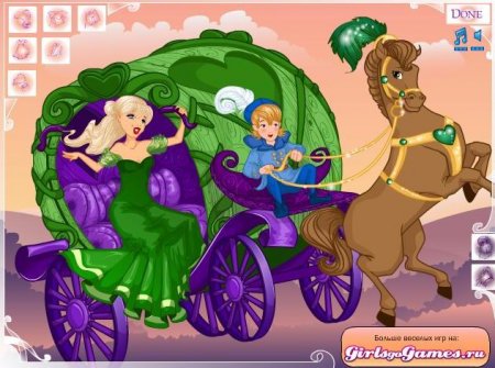 Принцесса на карете. Онлайн игра про лошадей