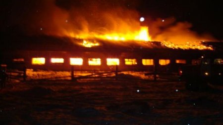 В Архангельской области сгорела частная ферма