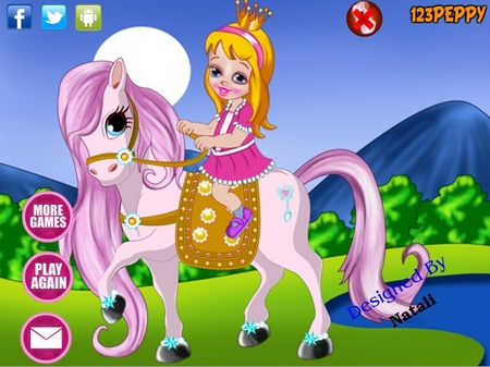 Лошадь и принцесса. Онлайн игра про лошадей