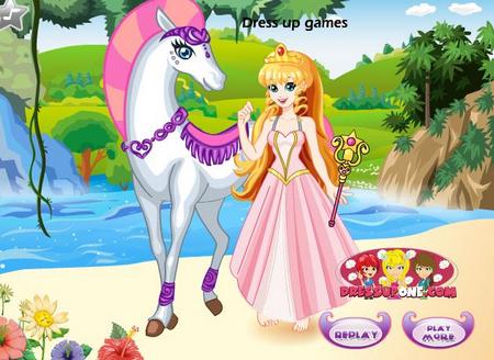 Принцесса и ее лошадь. Онлайн игра про лошадей