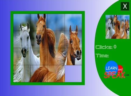 Мозаика арабские лошади. Онлайн игра про лошадей