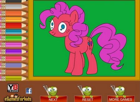 Раскраска Пинки Пай. Онлайн игра про лошадей