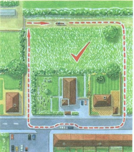 По возможности двигайтесь круговым маршрутом.