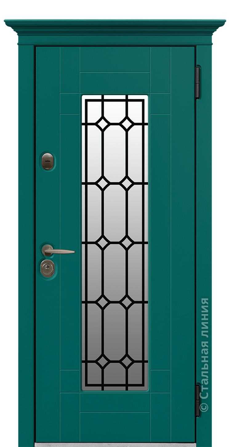 Входные двери с витражом